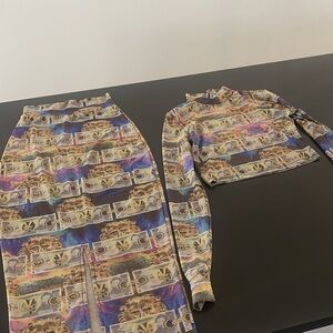 Skirt and Cropped Top Set